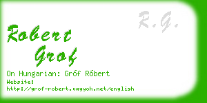 robert grof business card