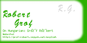 robert grof business card